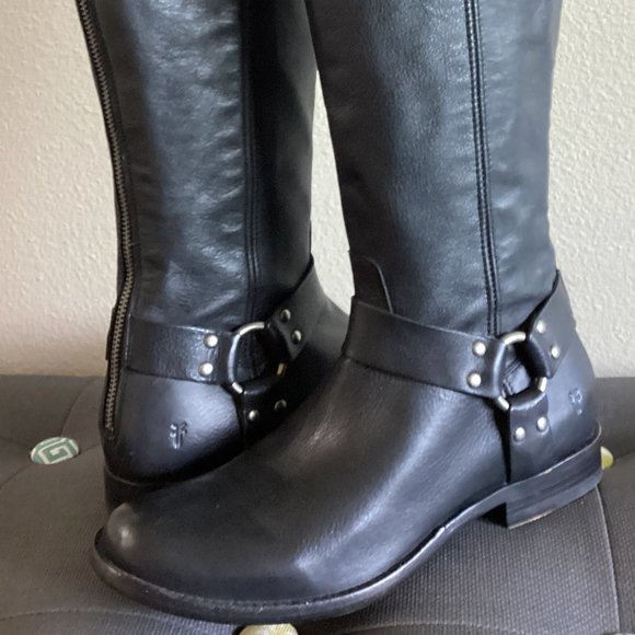 FRYE Phillip Harness Tall Boots 9.5M - Picture 6 of 15